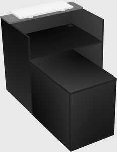 L-shaped modular reception