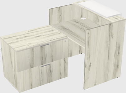L-shaped modular reception