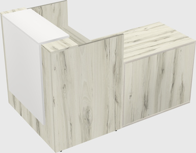 L-shaped modular reception