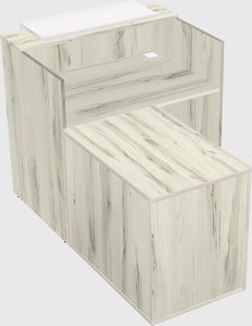 L-shaped modular reception