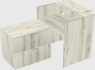 L-shaped modular reception