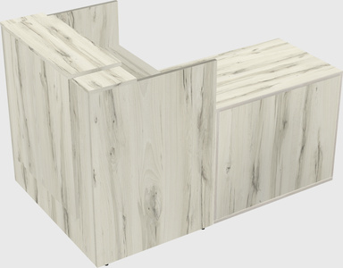 L-shaped modular reception