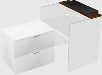 L-shaped modular reception