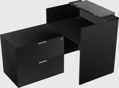 L-shaped modular reception
