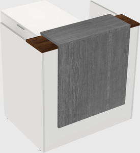 L-shaped modular reception