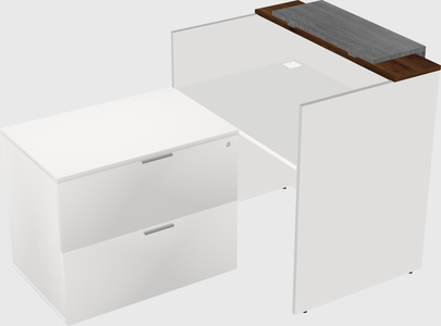 L-shaped modular reception