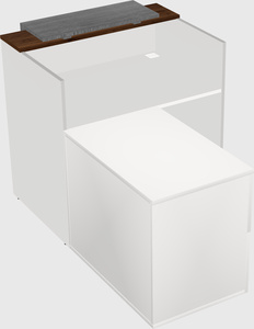 L-shaped modular reception