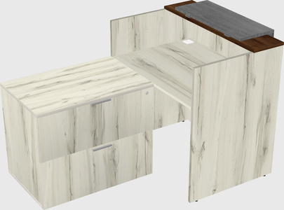L-shaped modular reception