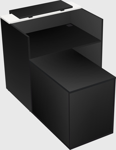 L-shaped modular reception