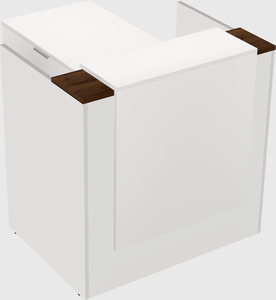 L-shaped modular reception