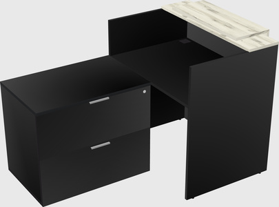L-shaped modular reception