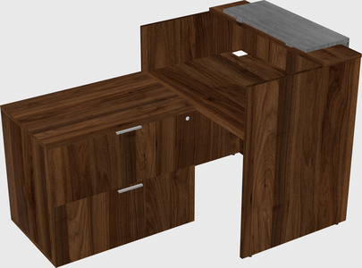 L-shaped modular reception