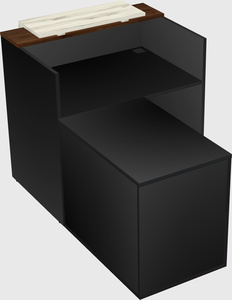 L-shaped modular reception