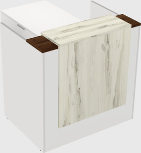 L-shaped modular reception