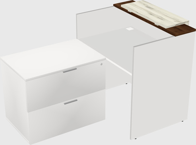 L-shaped modular reception