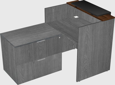 L-shaped modular reception