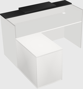 L-shaped modular reception