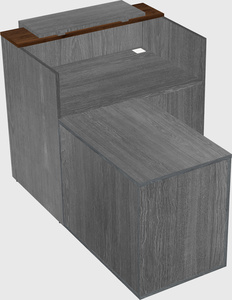 L-shaped modular reception