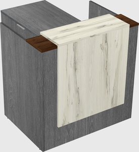 L-shaped modular reception