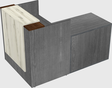 L-shaped modular reception