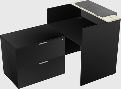 L-shaped modular reception
