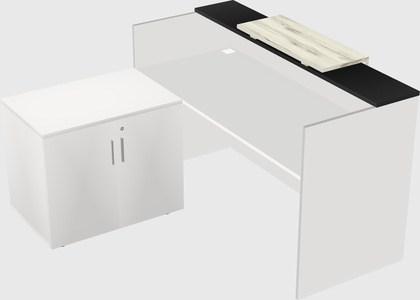 L-shaped modular reception