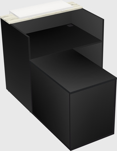 L-shaped modular reception