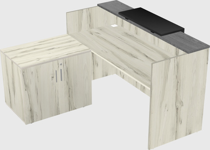 L-shaped modular reception