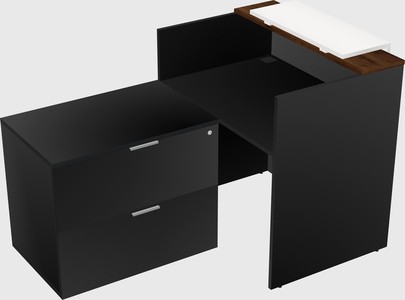L-shaped modular reception