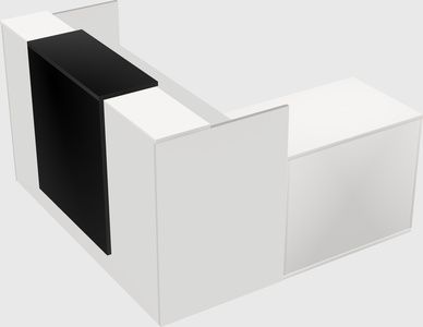 L-shaped modular reception