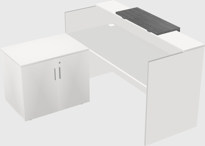 L-shaped modular reception