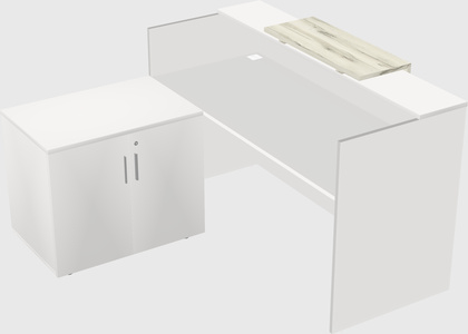 L-shaped modular reception