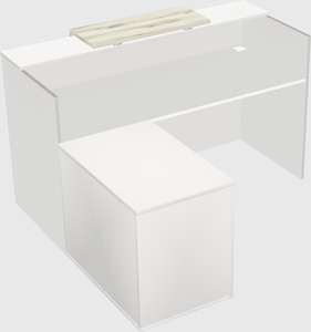 L-shaped modular reception