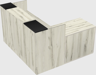 L-shaped modular reception
