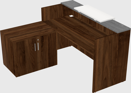 L-shaped modular reception