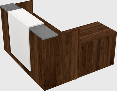L-shaped modular reception