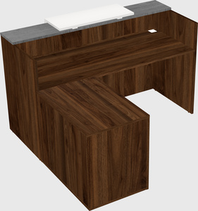L-shaped modular reception