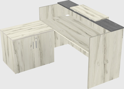L-shaped modular reception