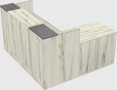 L-shaped modular reception