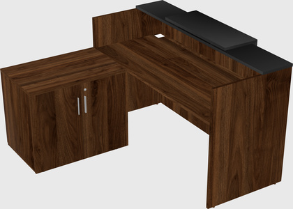 L-shaped modular reception