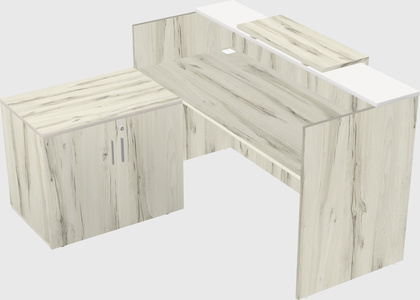 L-shaped modular reception