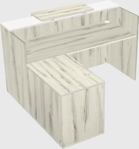 L-shaped modular reception