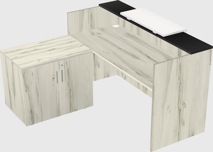 L-shaped modular reception
