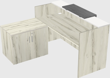 L-shaped modular reception