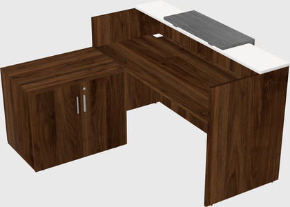 L-shaped modular reception