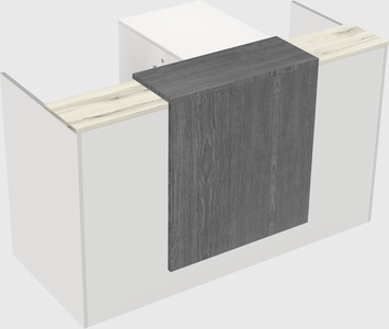 L-shaped modular reception