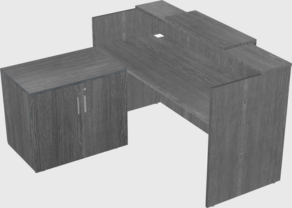 L-shaped modular reception