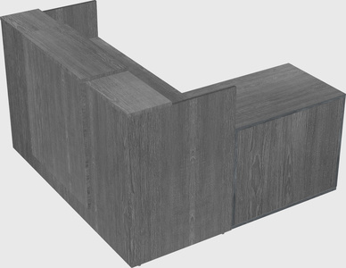 L-shaped modular reception