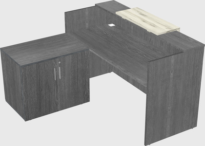 L-shaped modular reception