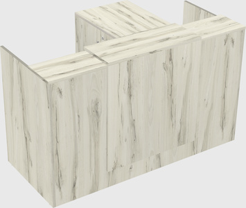 L-shaped modular reception